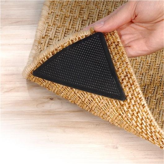 Lot de 8 triangles antidérapants réutilisables pour tapis 