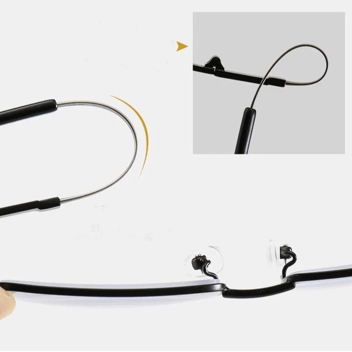 Lunettes de lecture anti-lumière bleue en titane