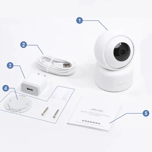 Caméra d'intérieur 1080P WiFi - détecteur de mouvement & audio 