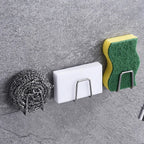 Lot de 4 Support auto-adhesif pour éponge et serviette