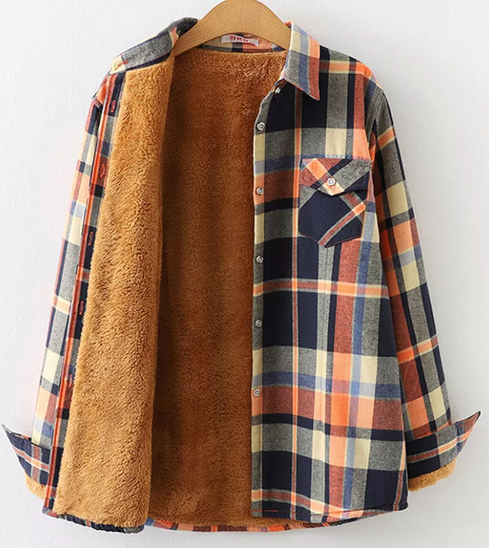 Chemise intérieur polaire à carreaux