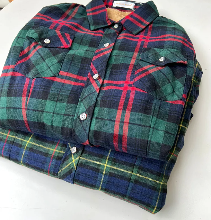 Chemise intérieur polaire à carreaux