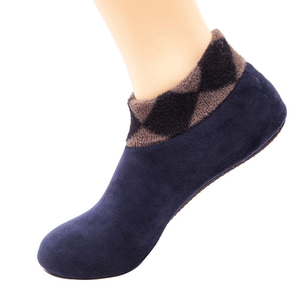 Lot de 2 Paires de chaussettes d'intérieur épaisses et antidérapantes