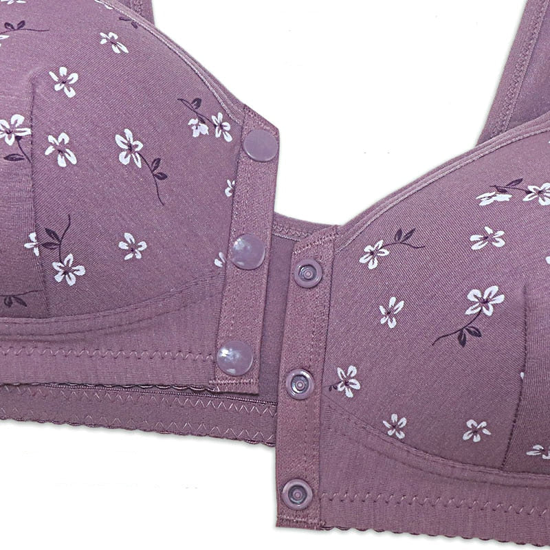 Soutien-gorge 100% coton à imprimé floral
