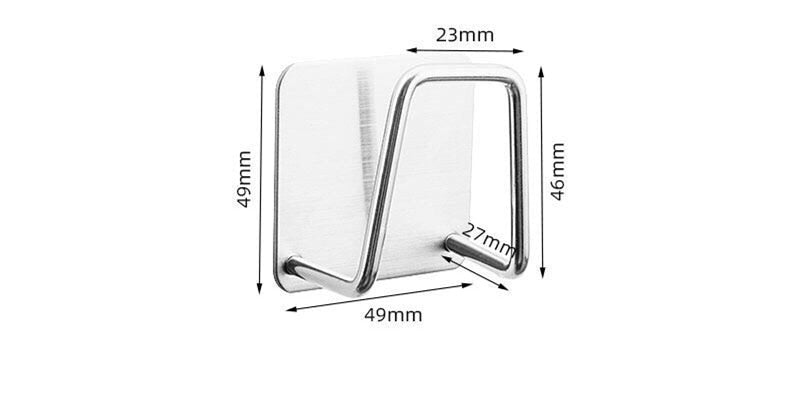 Lot de 4 Support auto-adhesif pour éponge et serviette