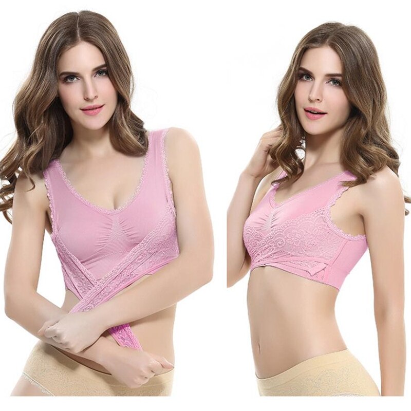 Soutien-gorge croisé dentelle - Push Up