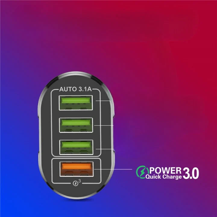 Chargeur rapide 3.0 - 4 ports USB