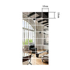 25 x Carreaux de miroirs muraux autoadhésifs