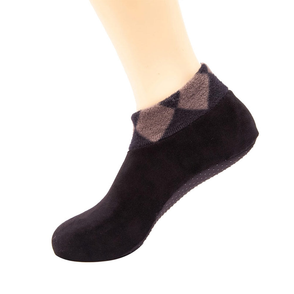 Lot de 2 Paires de chaussettes d'intérieur épaisses et antidérapantes
