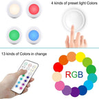 Lot de 5 Spots LED RGB avec télécommande 