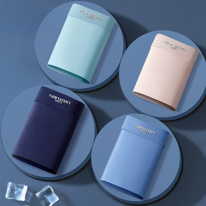 Lot de 4 boxers en soie glacée antibactériens