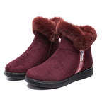 Bottines effet daim - fourrée - Femme