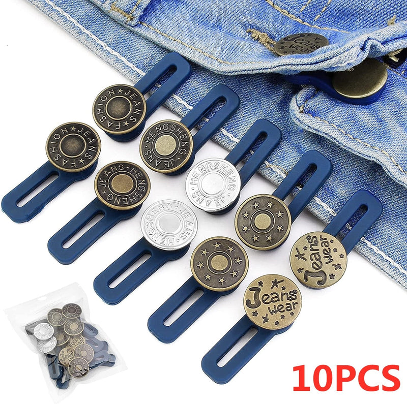 10x Bouton de jeans rétractable