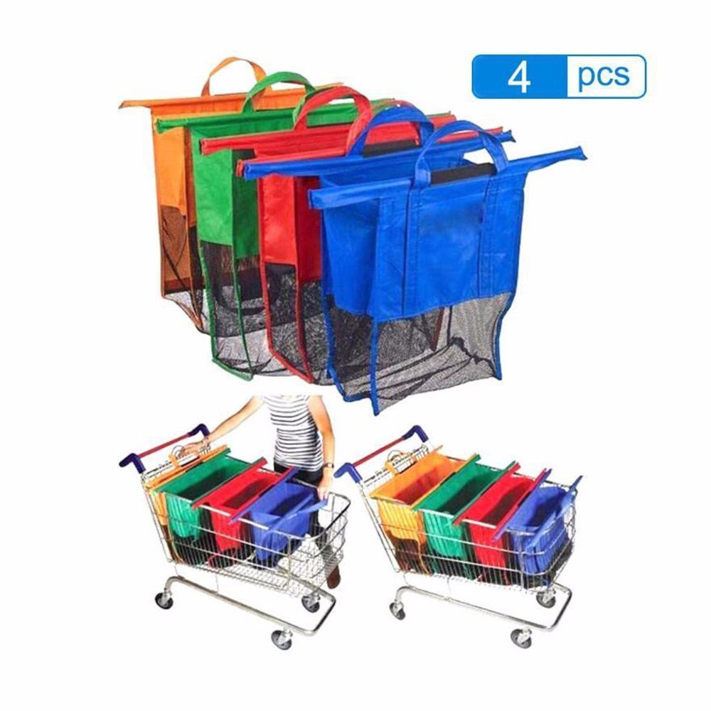 Lot de 4 Sacs de course pliables