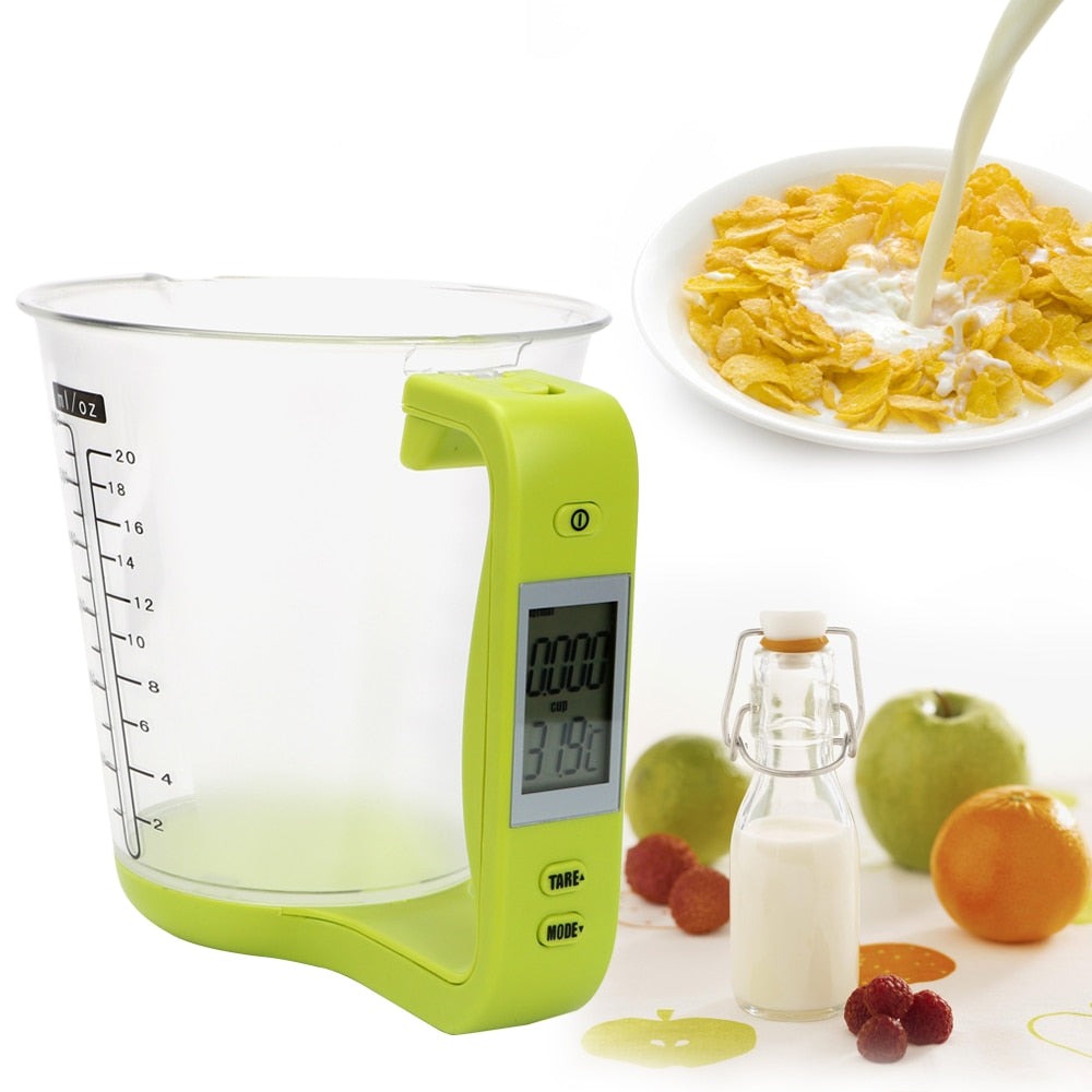 Verre Doseur électronique - Balance Digitale Précise Jusqu'à 1kg - Pour Cuisine Et Pâtisserie