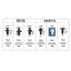x100 Clips De Fixation Universels