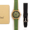 Montre en bois de bambou avec bracelet interchangeable