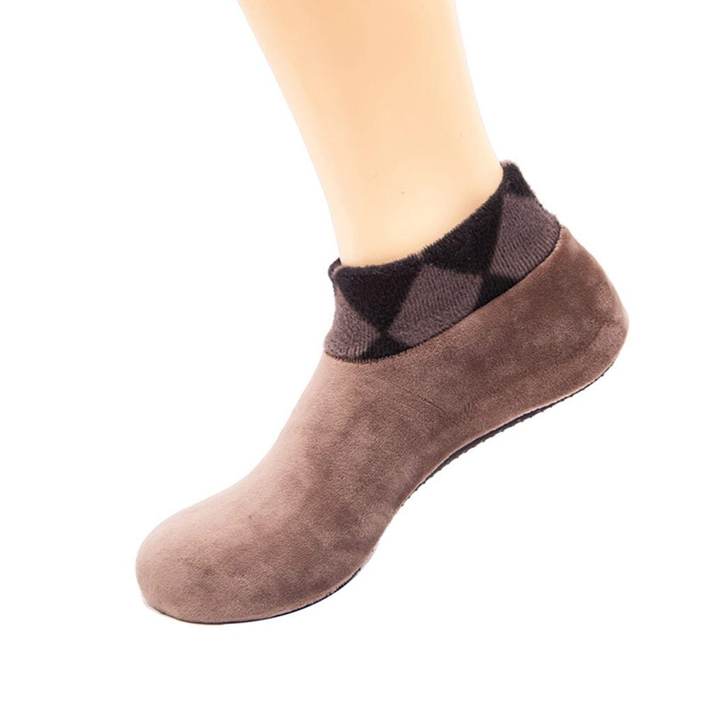 Lot de 2 Paires de chaussettes d'intérieur épaisses et antidérapantes