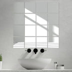 25 x Carreaux de miroirs muraux autoadhésifs