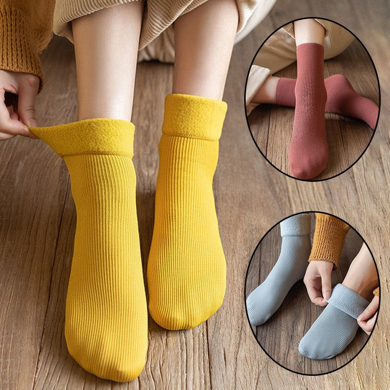 3 x Paires de Chaussettes d'hiver molletonnées