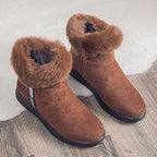 Bottines effet daim - fourrée - Femme