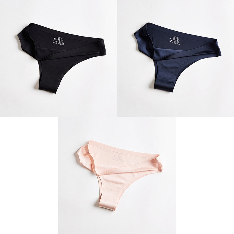 Lot de 3 Culottes en soie glacée 100% invisibles