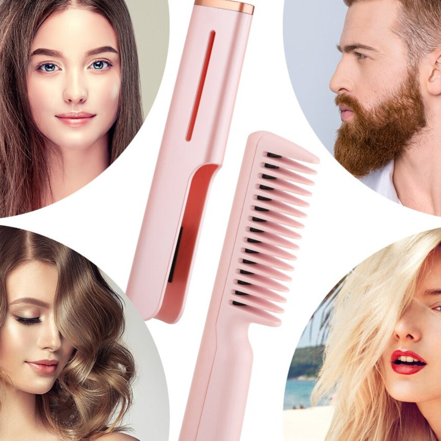 Peigne lisseur thermique portable - Anti frizz