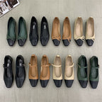 Ballerines chics en Cuir PU - Bicolores