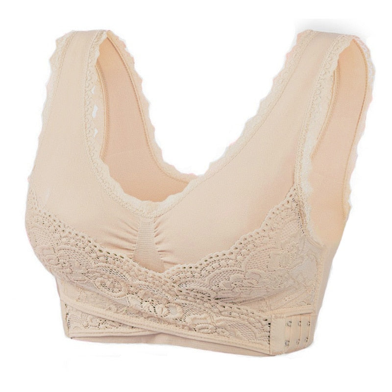 Soutien-gorge croisé dentelle - Push Up