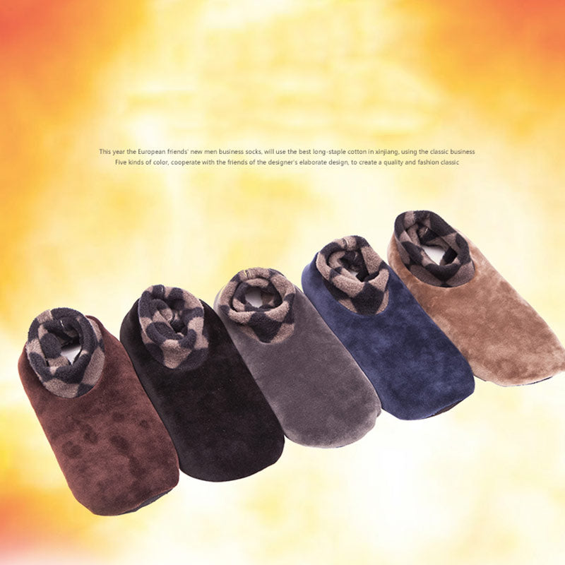 Lot de 2 Paires de chaussettes d'intérieur épaisses et antidérapantes