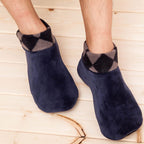 Lot de 2 Paires de chaussettes d'intérieur épaisses et antidérapantes