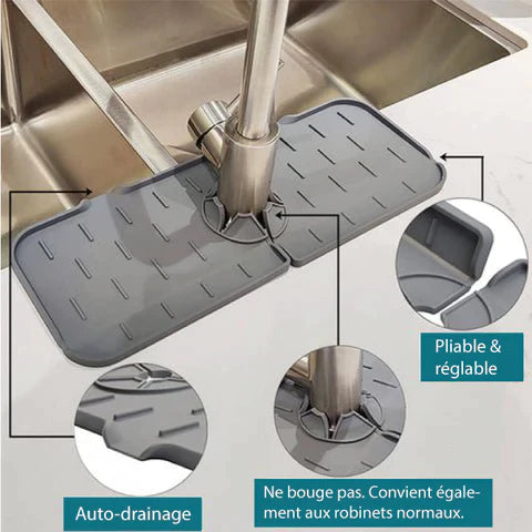 Tapis de robinet en silicone+ Un distributeur de savon offert