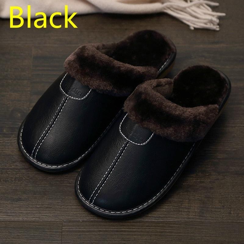 Pantoufles d'hiver en cuir - Mixte - DealValley