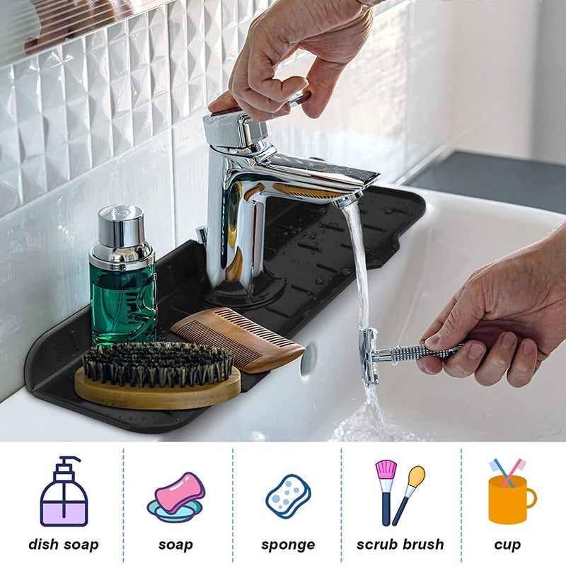 Tapis de robinet en silicone+ Un distributeur de savon offert
