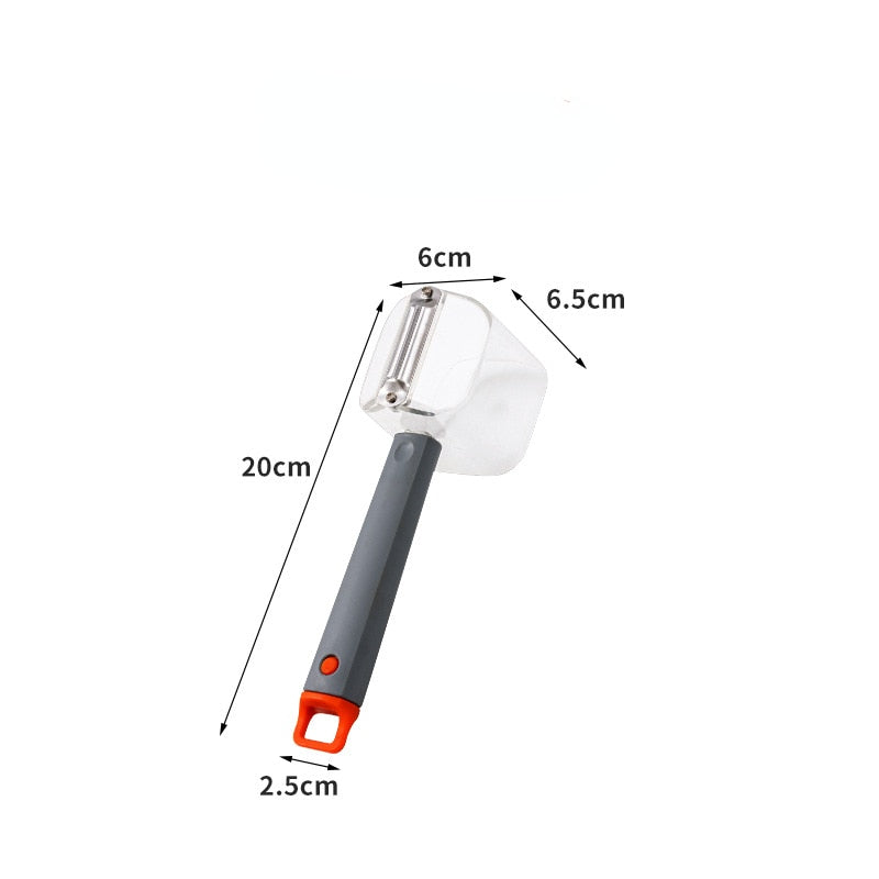 Lot de 2 Éplucheurs à une tête en acier inoxydable