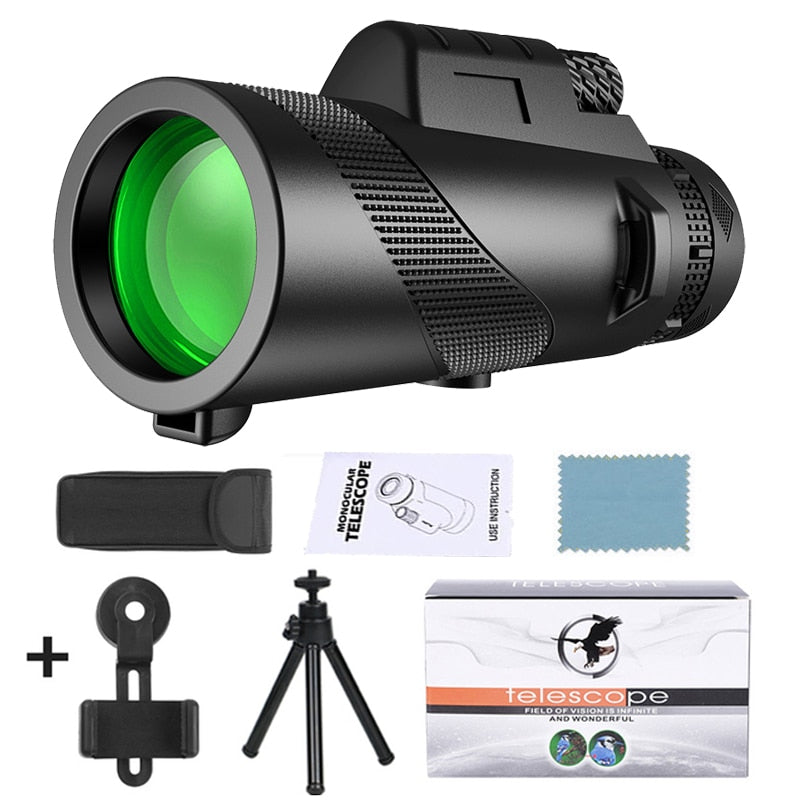 Powerful 80x100 HD Monocular Telescope