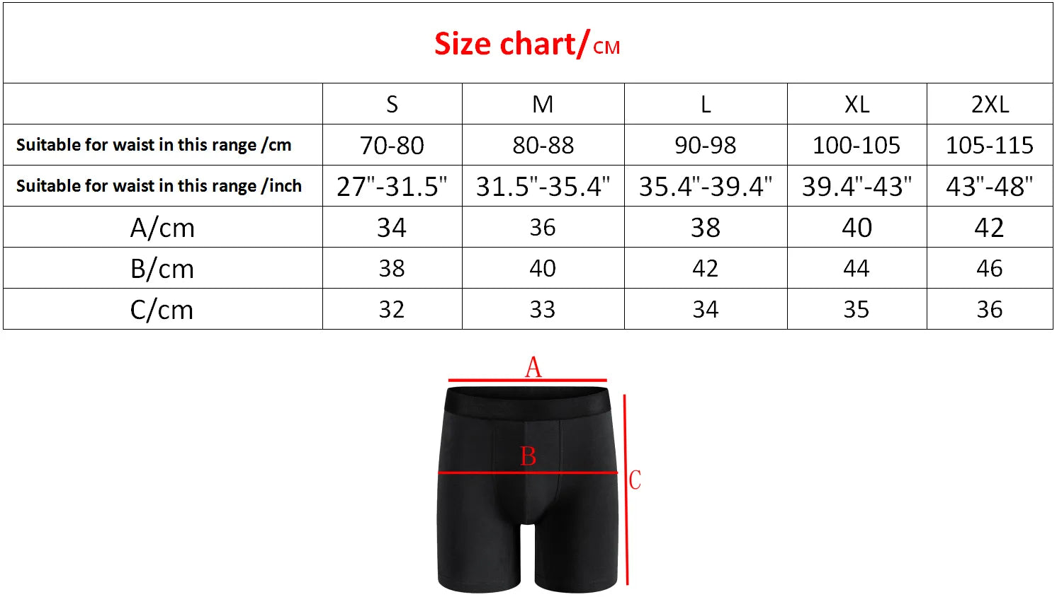 Lot de 7 Boxers Mi-Long en Coton pour Homme