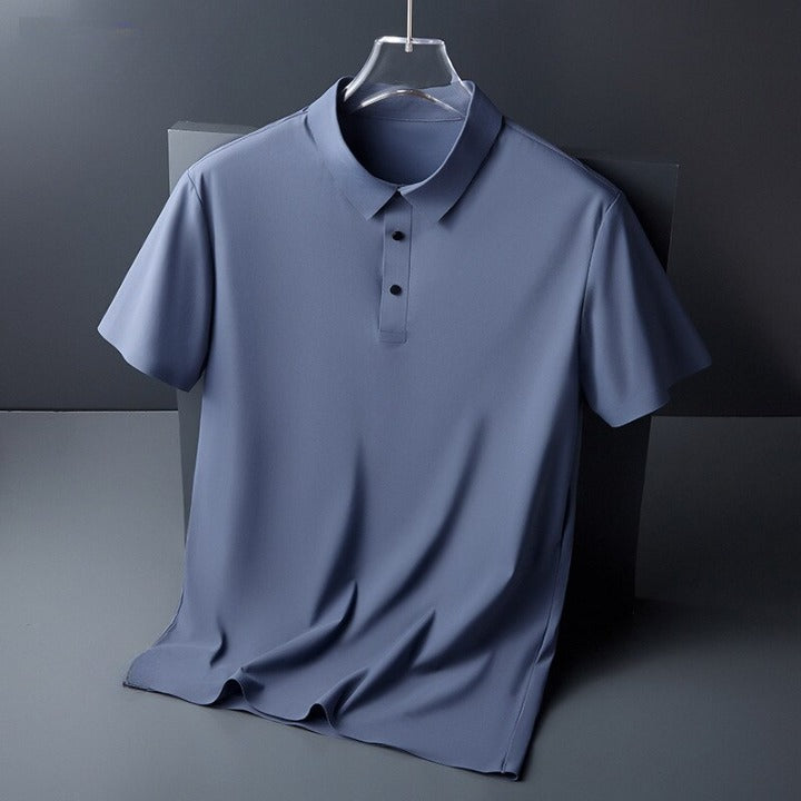 Polo en soie glacée pour homme Quick Dry