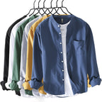 Chemise en Coton Col Mao - Homme