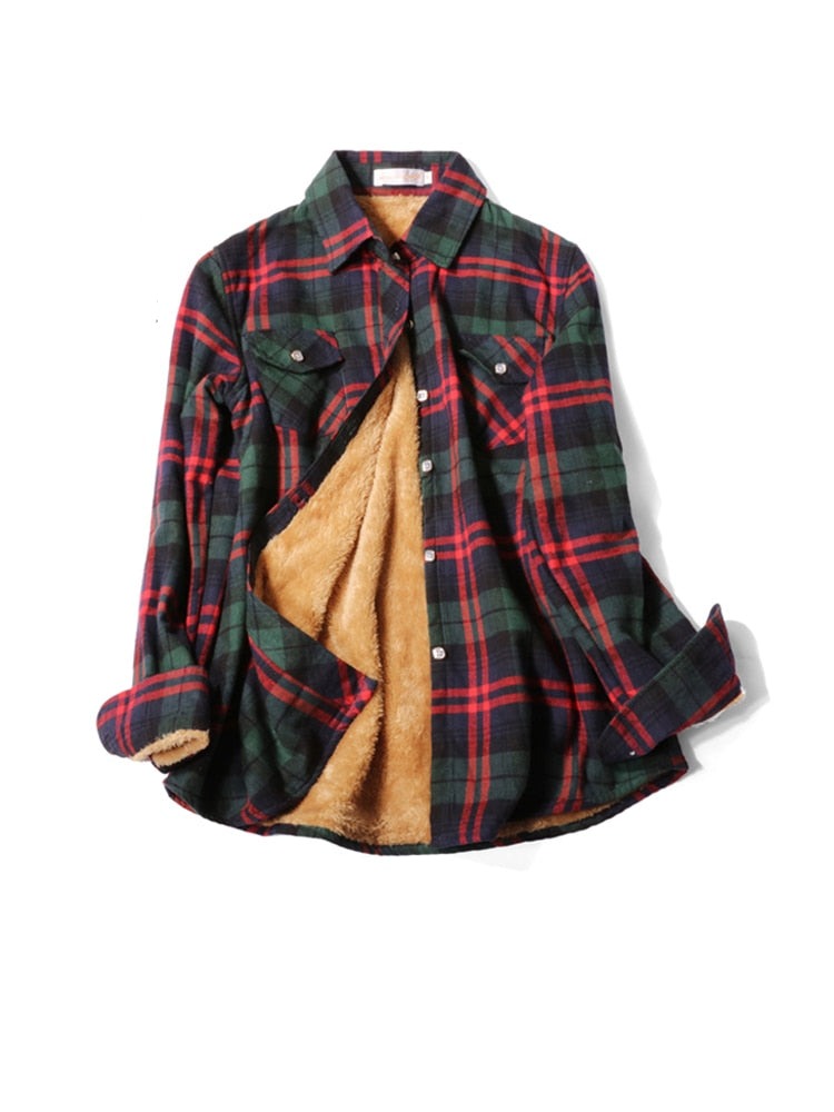 Chemise intérieur polaire à carreaux