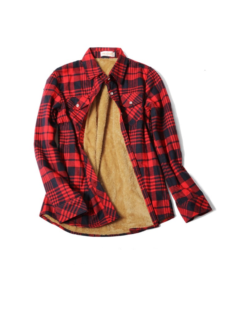 Chemise intérieur polaire à carreaux