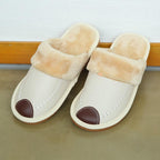 Pantoufles d'hiver en cuir - Mixte - DealValley