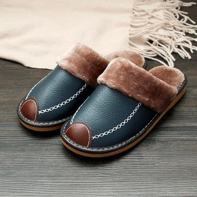 Pantoufles d'hiver en cuir - Mixte - DealValley
