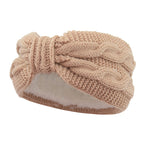 Bandeau tricoté fausse fourrure