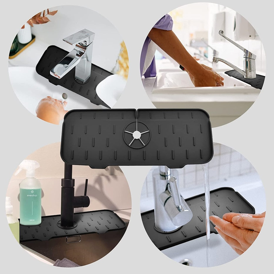 Tapis de robinet en silicone+ Un distributeur de savon offert