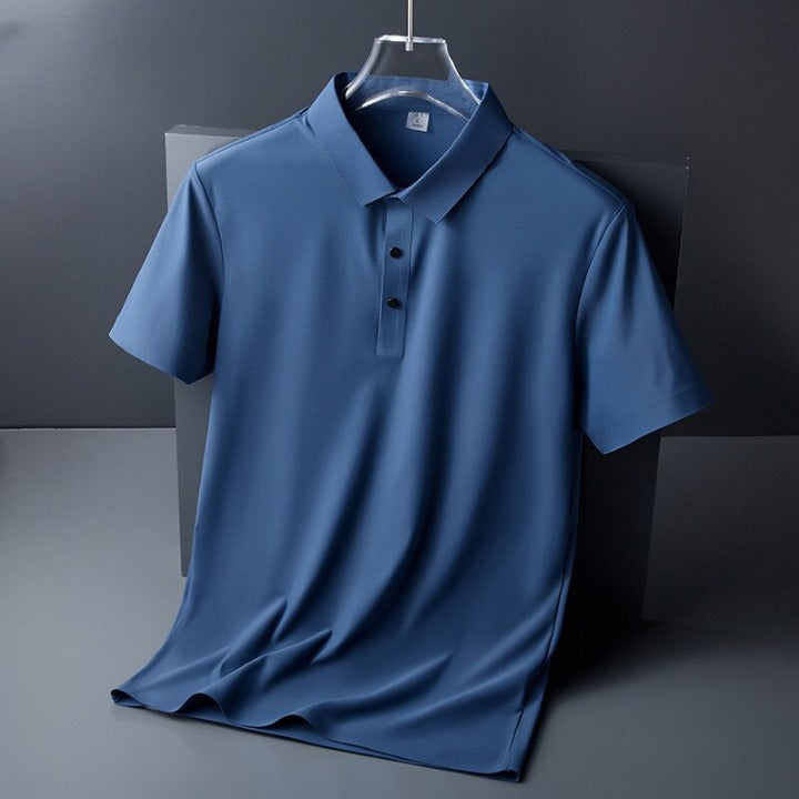Polo en soie glacée pour homme Quick Dry
