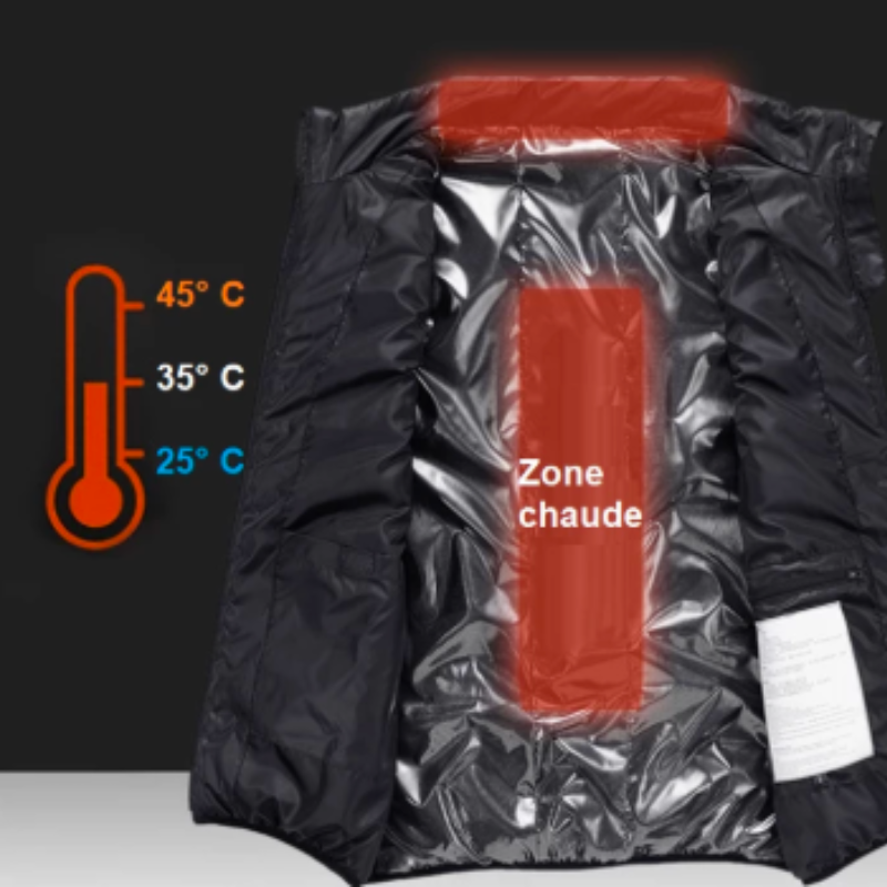 Gilet Chauffant Electrique - 8 Zones chauffantes