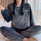 Pyjama d'hiver chaud en flanelle - Femme
