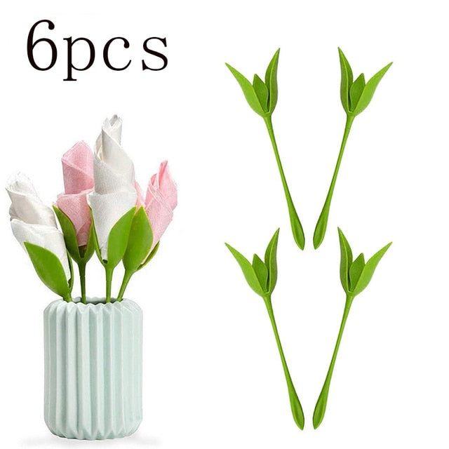 Porte-serviettes décoration fleur