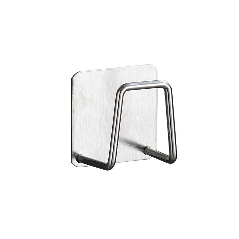 Lot de 4 Support auto-adhesif pour éponge et serviette